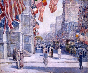 Früher Morgen auf der Allee im Mai 1917